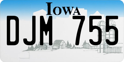 IA license plate DJM755