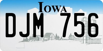 IA license plate DJM756