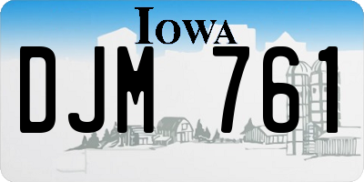IA license plate DJM761