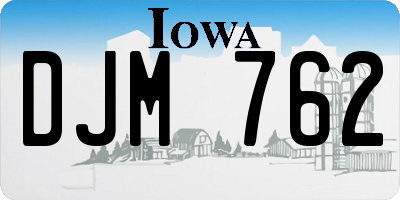 IA license plate DJM762