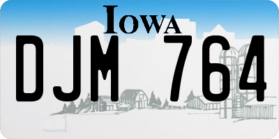 IA license plate DJM764