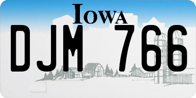 IA license plate DJM766