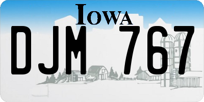 IA license plate DJM767