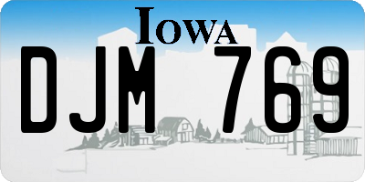 IA license plate DJM769