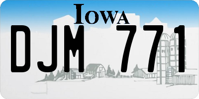 IA license plate DJM771