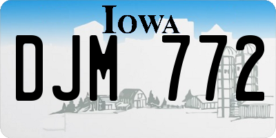 IA license plate DJM772