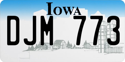 IA license plate DJM773