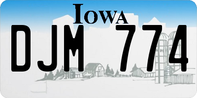 IA license plate DJM774