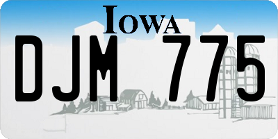 IA license plate DJM775