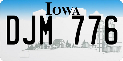 IA license plate DJM776