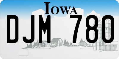 IA license plate DJM780