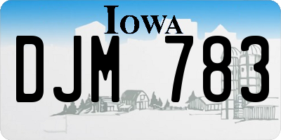 IA license plate DJM783