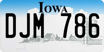 IA license plate DJM786