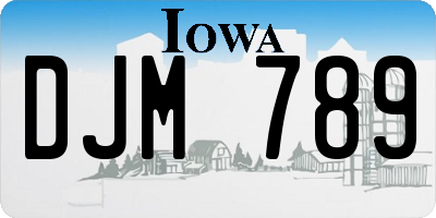IA license plate DJM789