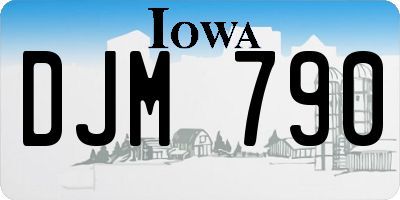 IA license plate DJM790