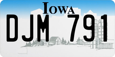 IA license plate DJM791