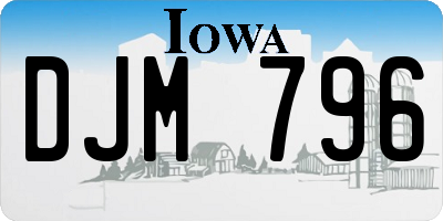 IA license plate DJM796