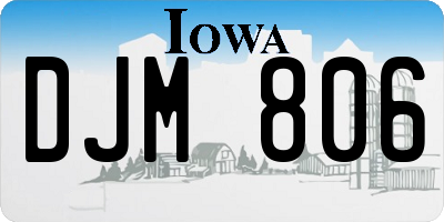 IA license plate DJM806