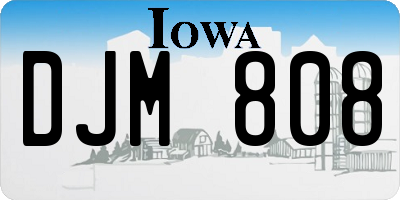 IA license plate DJM808