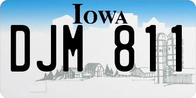 IA license plate DJM811