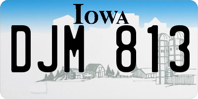 IA license plate DJM813