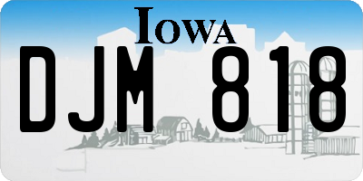 IA license plate DJM818