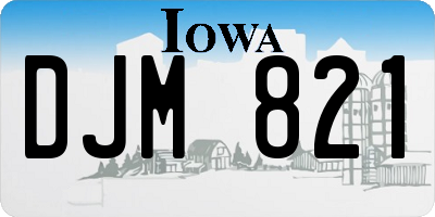 IA license plate DJM821