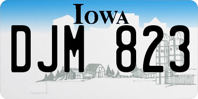 IA license plate DJM823