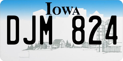 IA license plate DJM824