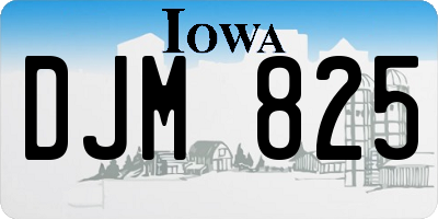 IA license plate DJM825