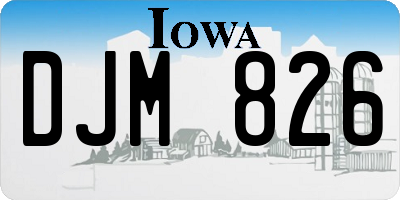 IA license plate DJM826