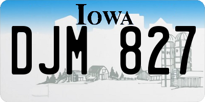 IA license plate DJM827