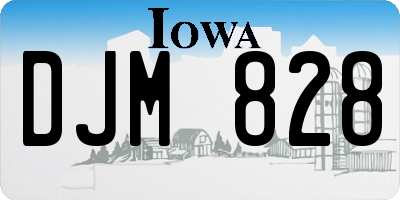 IA license plate DJM828