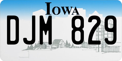 IA license plate DJM829