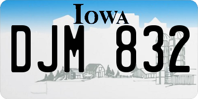 IA license plate DJM832