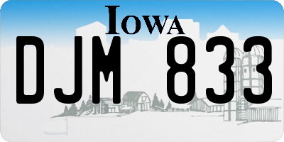 IA license plate DJM833