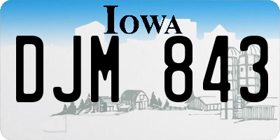 IA license plate DJM843