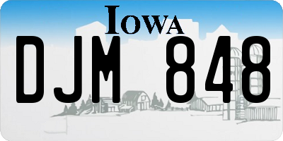 IA license plate DJM848