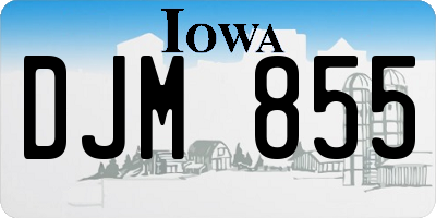 IA license plate DJM855