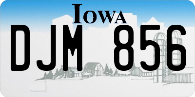 IA license plate DJM856