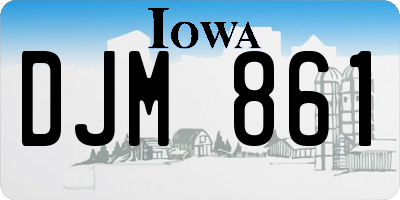 IA license plate DJM861