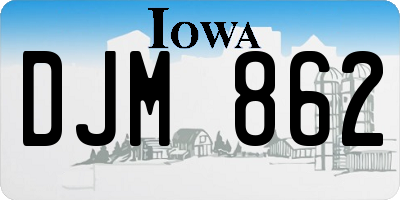 IA license plate DJM862