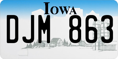 IA license plate DJM863