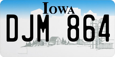 IA license plate DJM864