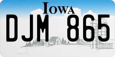 IA license plate DJM865