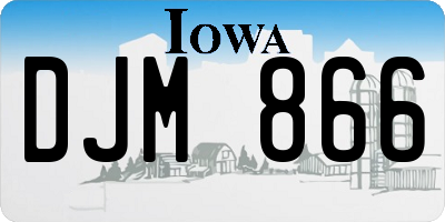 IA license plate DJM866