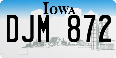IA license plate DJM872