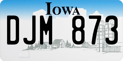 IA license plate DJM873