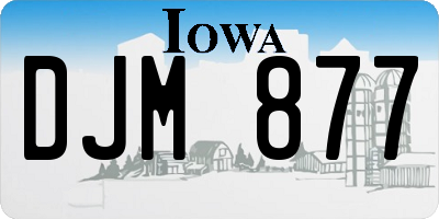 IA license plate DJM877