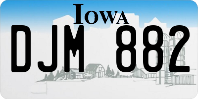 IA license plate DJM882